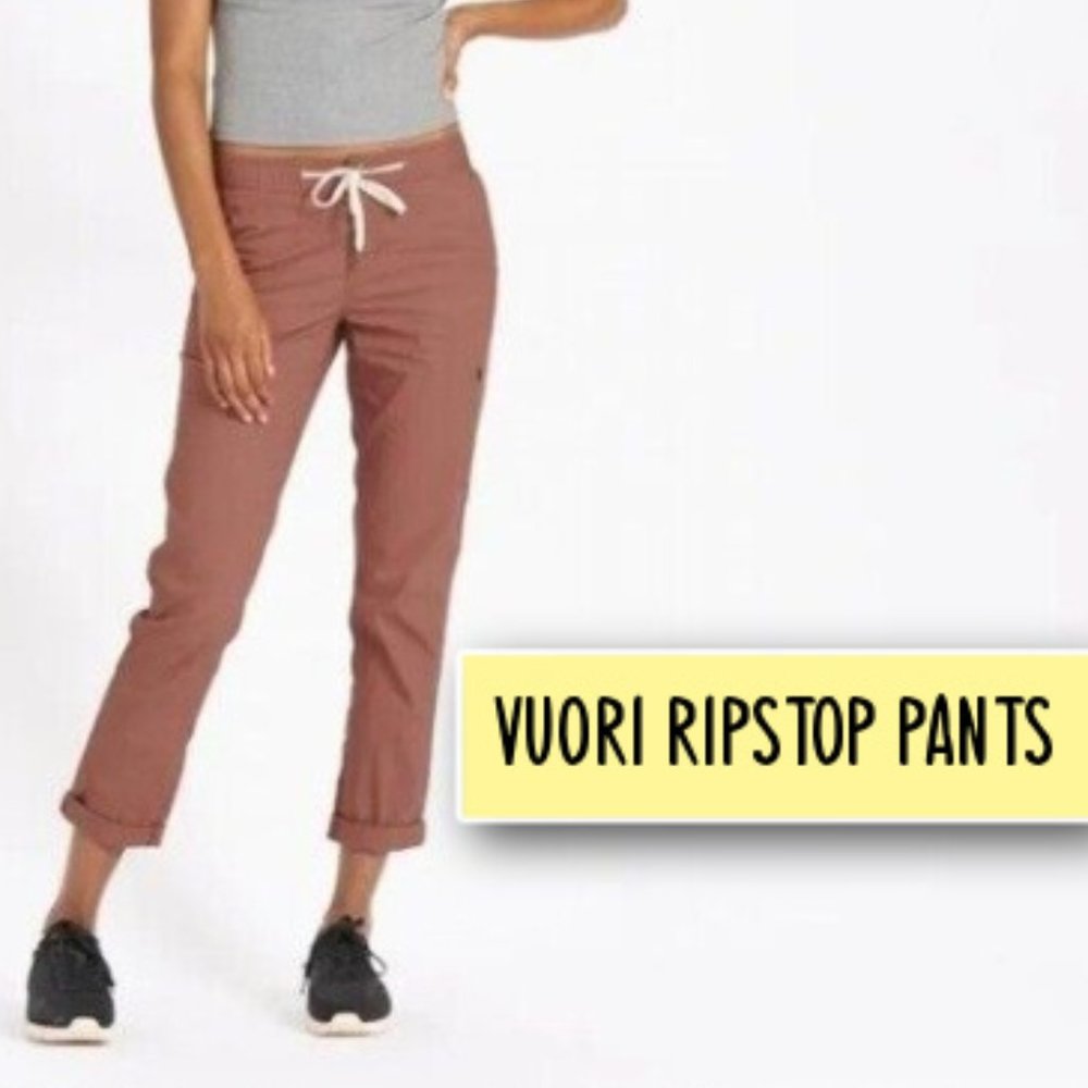 VUORI Womens Ripstop Pants Copper / Rust Drawstring Women’s XS Rip Stop